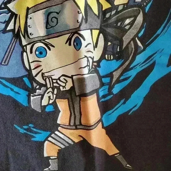 Naruto Shippuden Mens 2002 Size Medium Black T Shirt Y2K Ripple Junction Anime - Picture 10 of 10